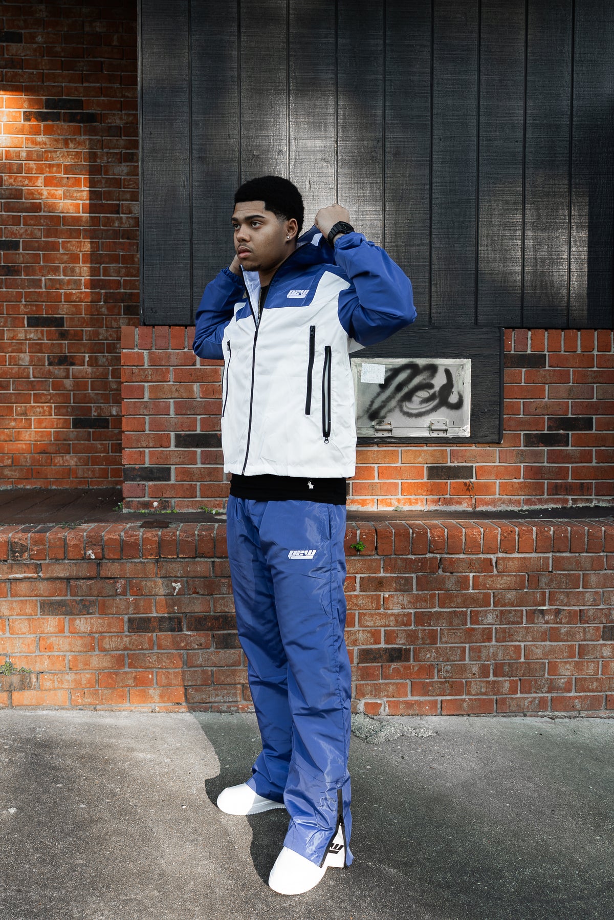 P2W Windbreaker Set – Blue/White