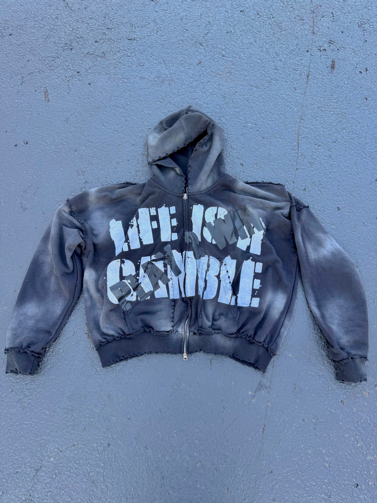 Life Is a Gamble Black – Double Zip Up
