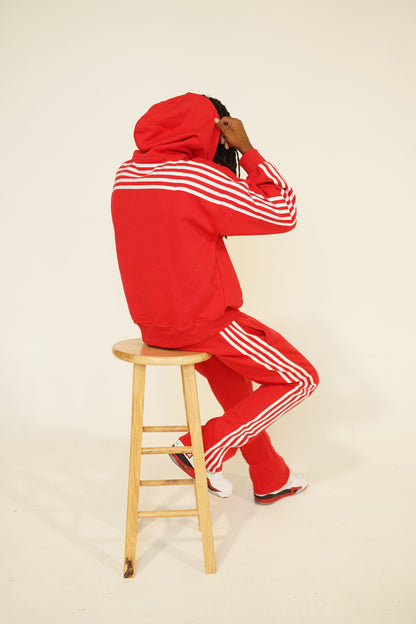 Red Stripe Sweatsuit
