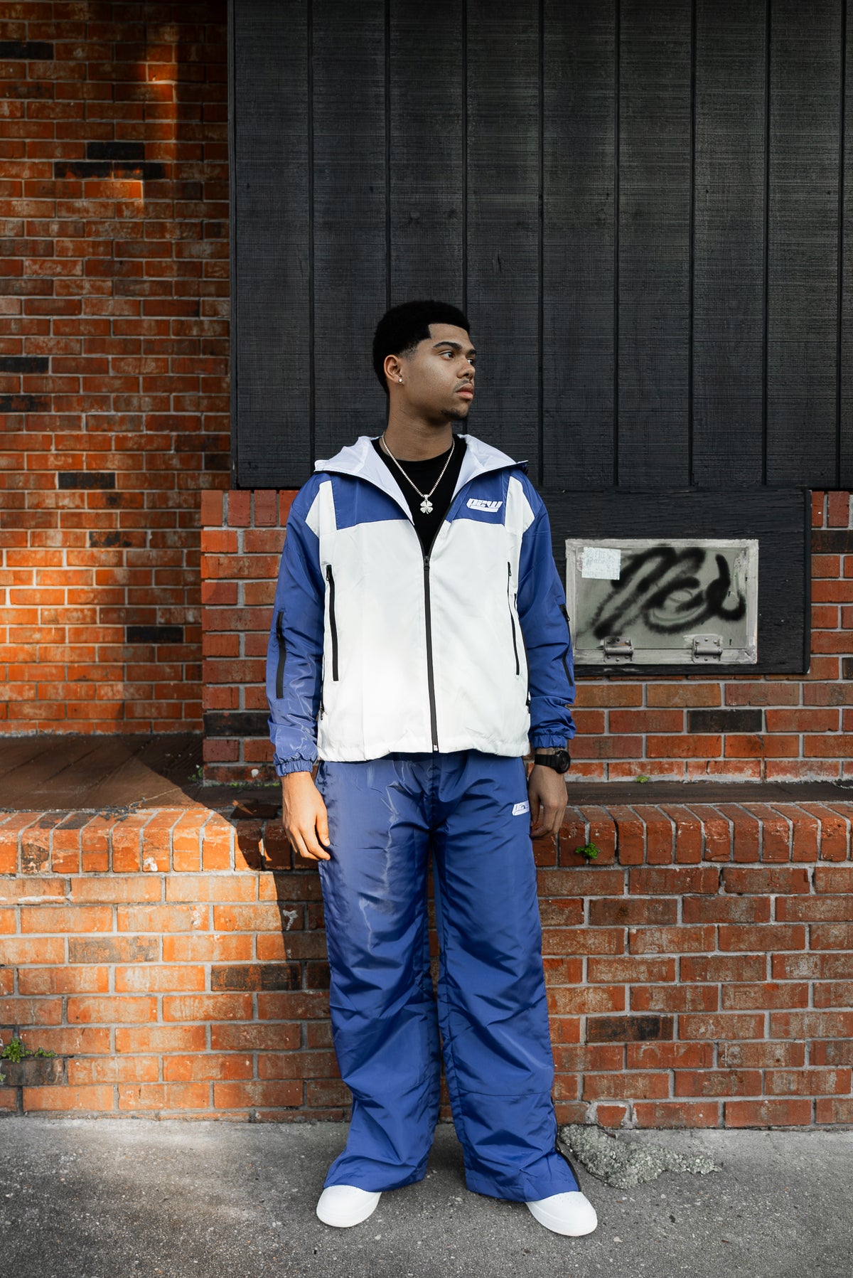 P2W Windbreaker Set – Blue/White