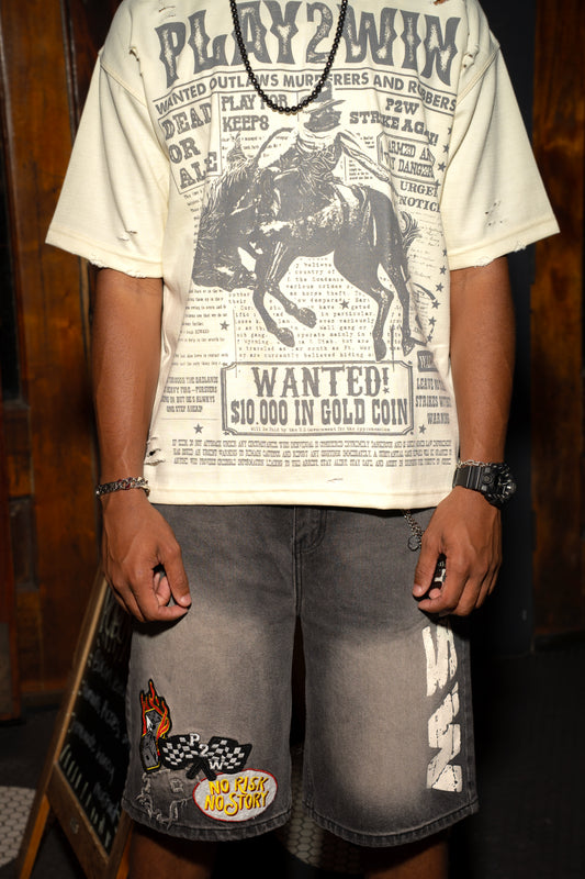 (Cream) Cowboy Most Wanted Tee