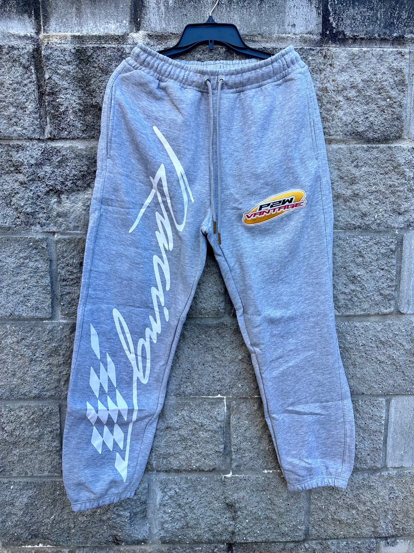 Grey Racing Sweats